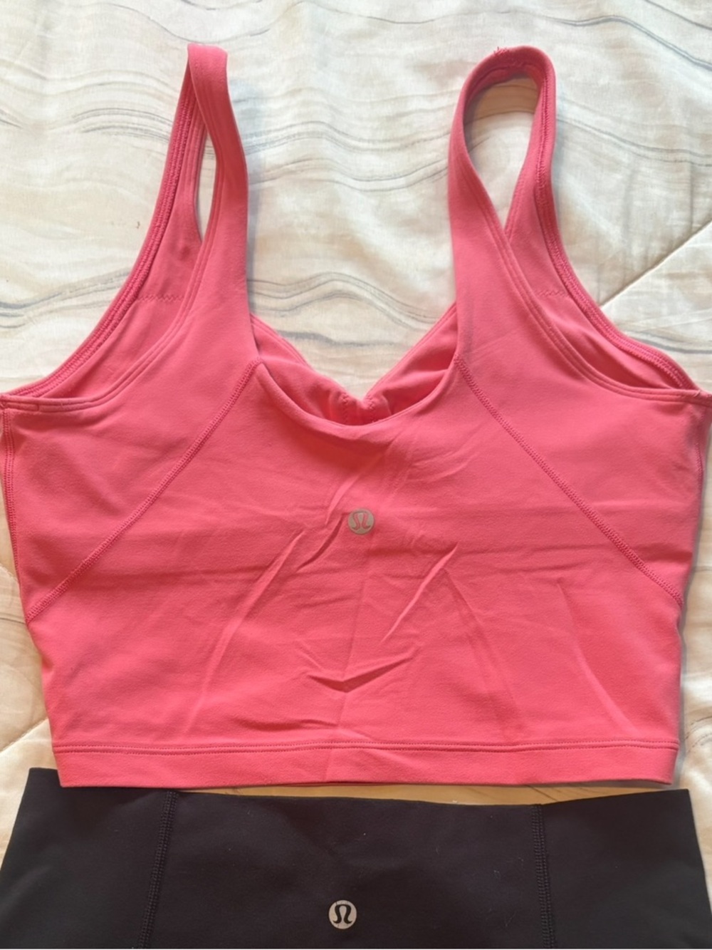 Lululemon Pink Athletic Crop Tank